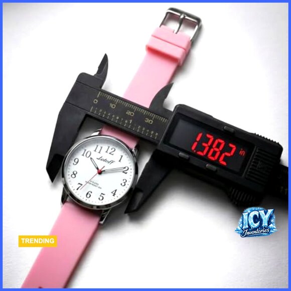 Analog Watch with Silicone Band, Quartz Movement, Water Resistant